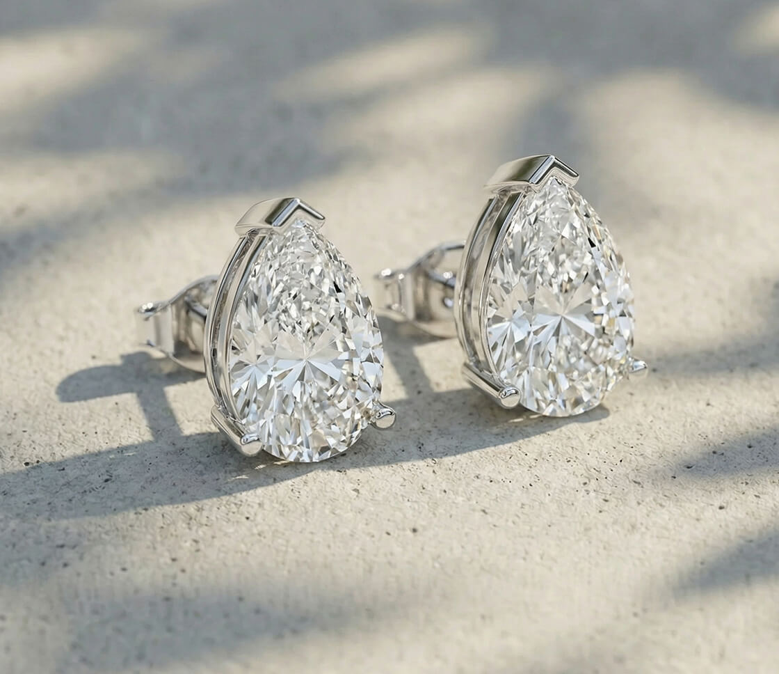 Pear Stud Earring stone